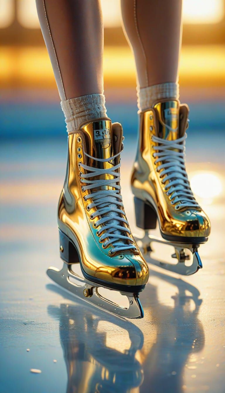 Surreal Chrome Goddess on Ice