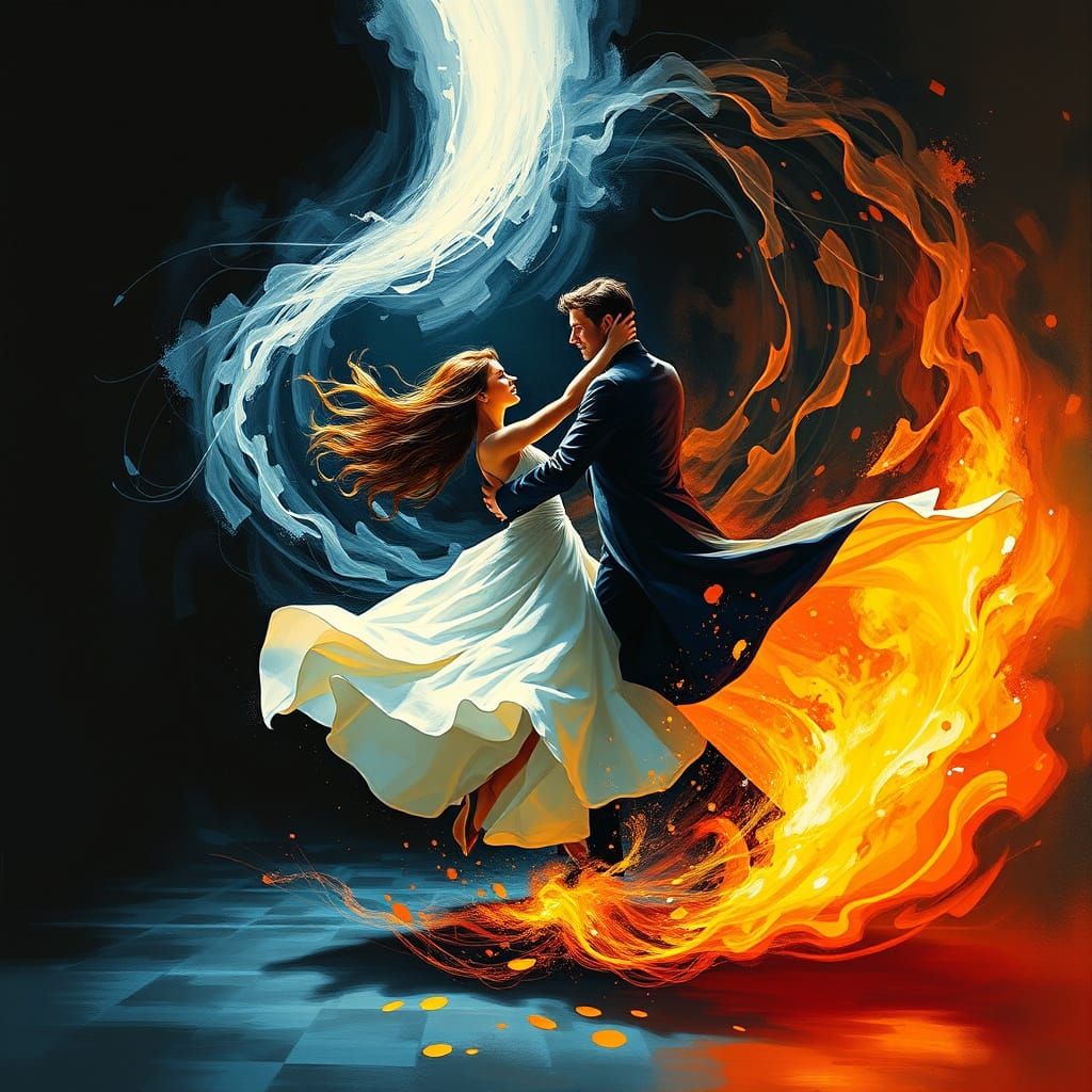 Fiery Dance in Ethereal Light