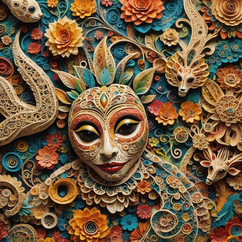 Alebrijes Guiding Souls on Day of the Dead