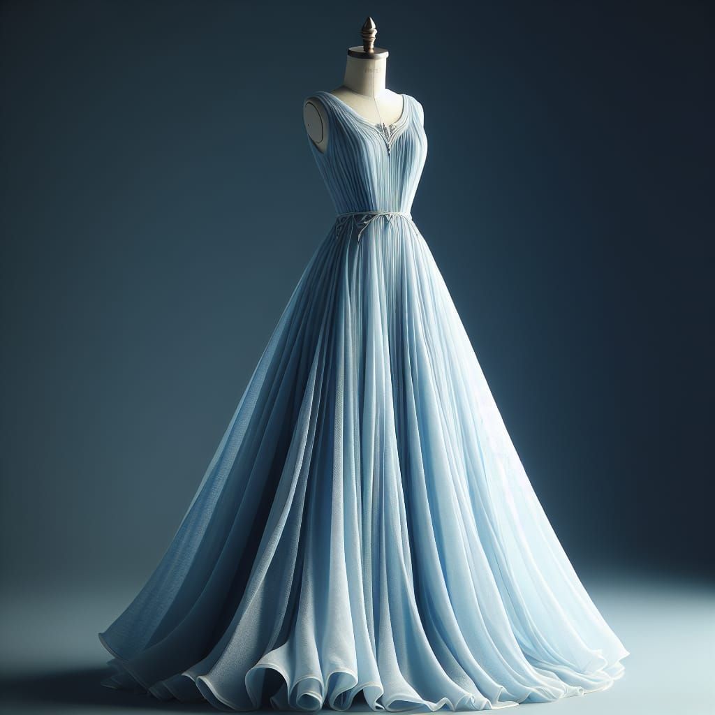 Ethereal Elven Princess Gown Unfolds on Dress Form