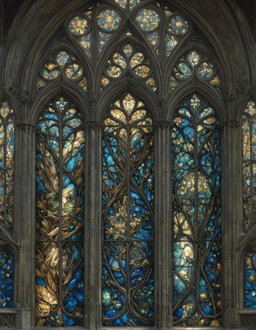 Stained Glass Fractal: Infinite Consciousness