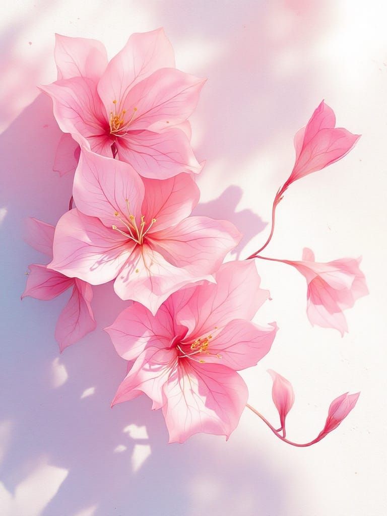 Dreamy Bougainvillea Blooms in Sunset Hues