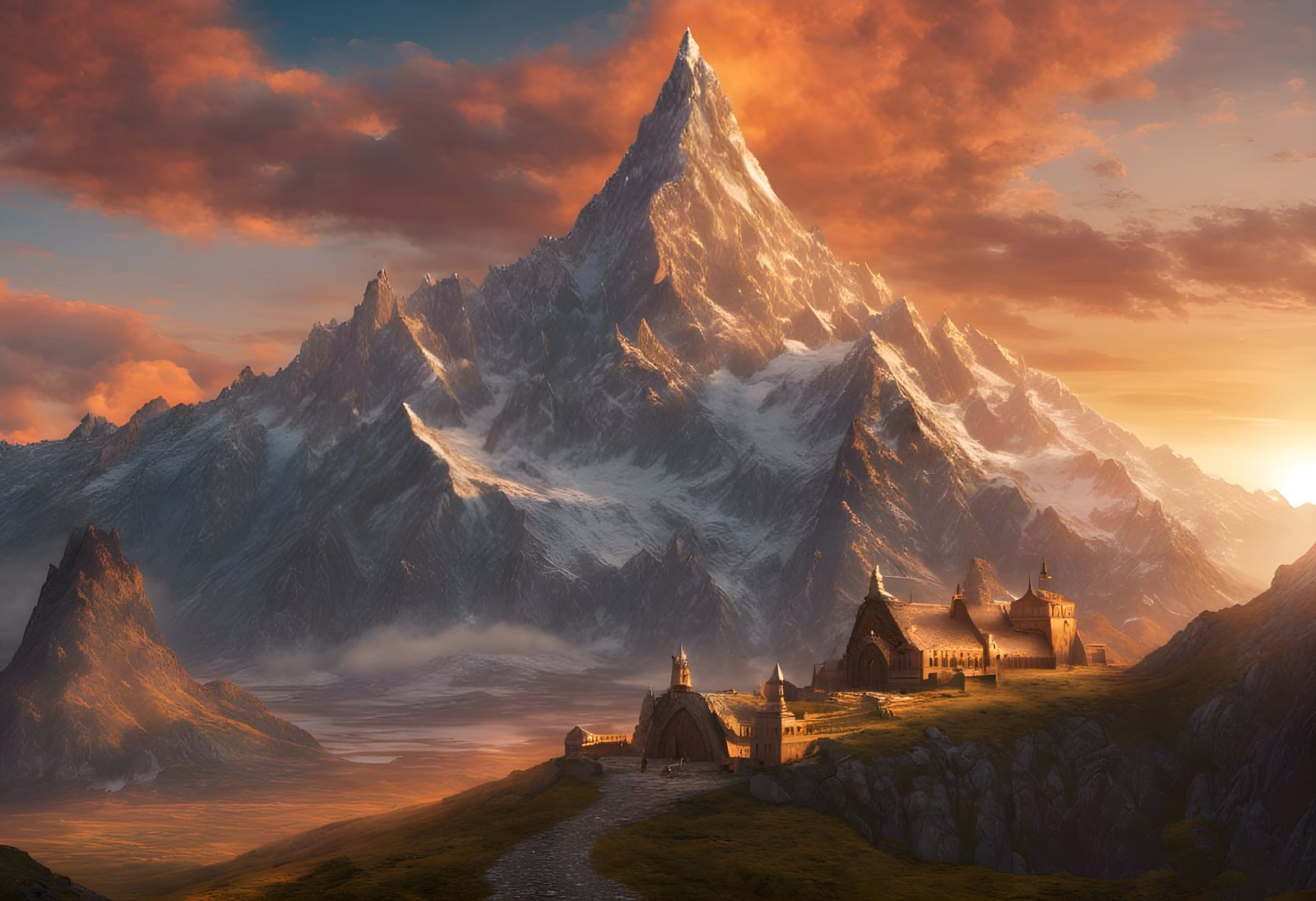 Erebor: Lonely Mountain Fortress in Middle-earth