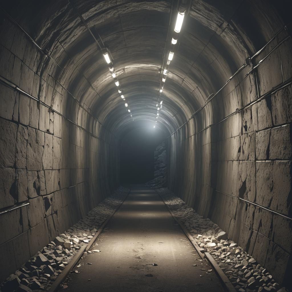 Tunnel's End: A Matte Painting of Hope