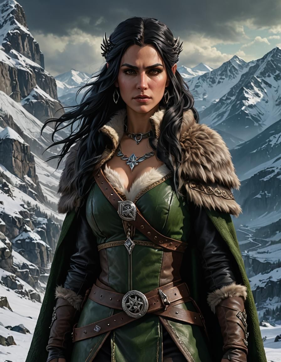 Barbarian Witch Magdala: Dark Fantasy Concept Art