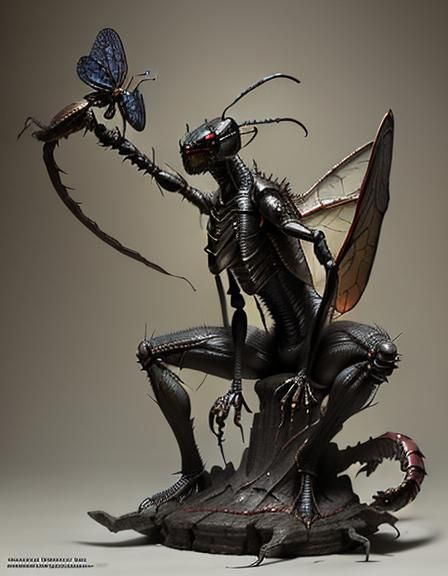insect sculpture by skink chen