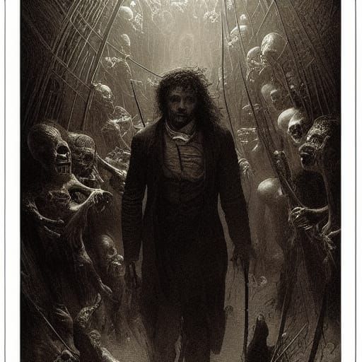 Horrific Scene in Gustave Doré Style