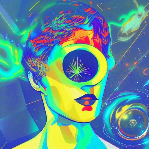 Formula 1 Astral Holographic Illustration