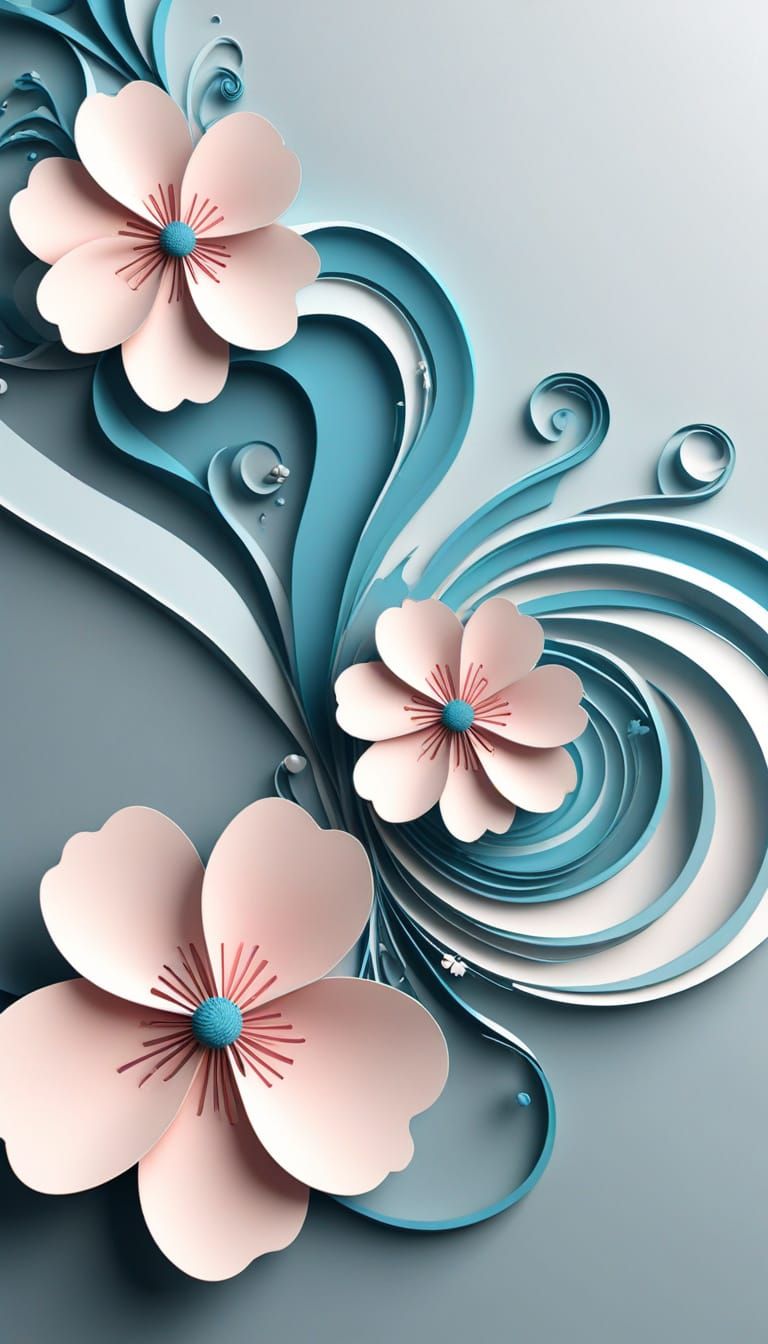 Flowers Shop Logo with Pink Bouquet