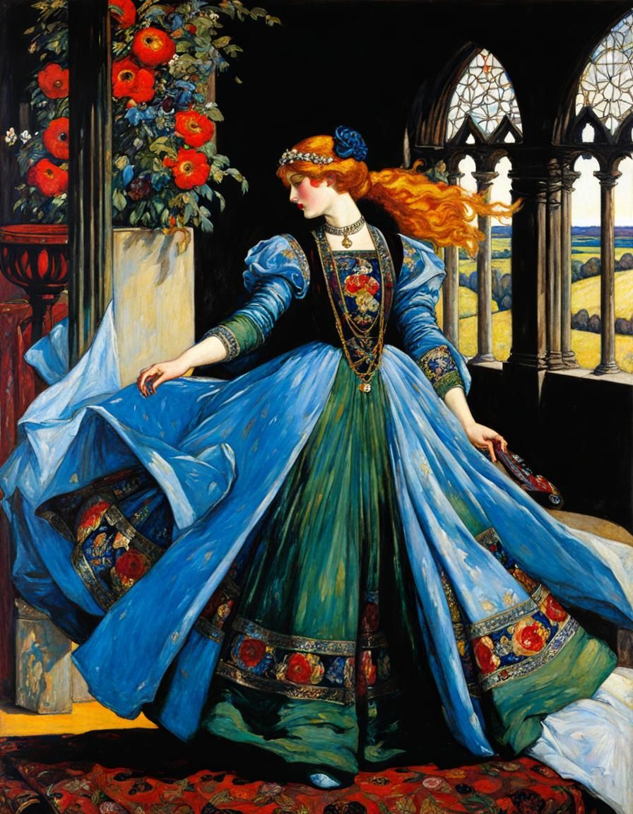 Byam Shaw Inspired AI Art