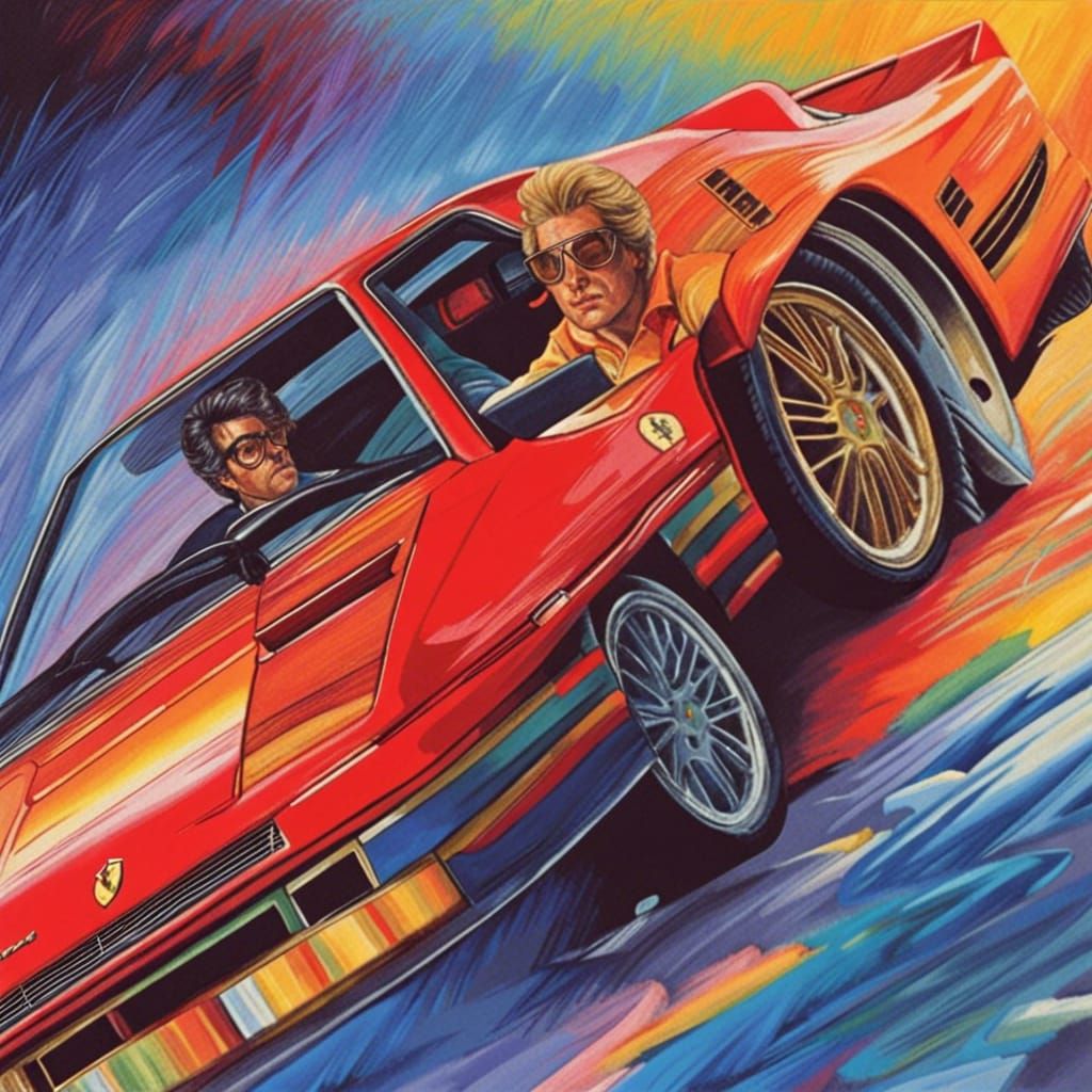 Ferrari Testarossa in 1980s Style