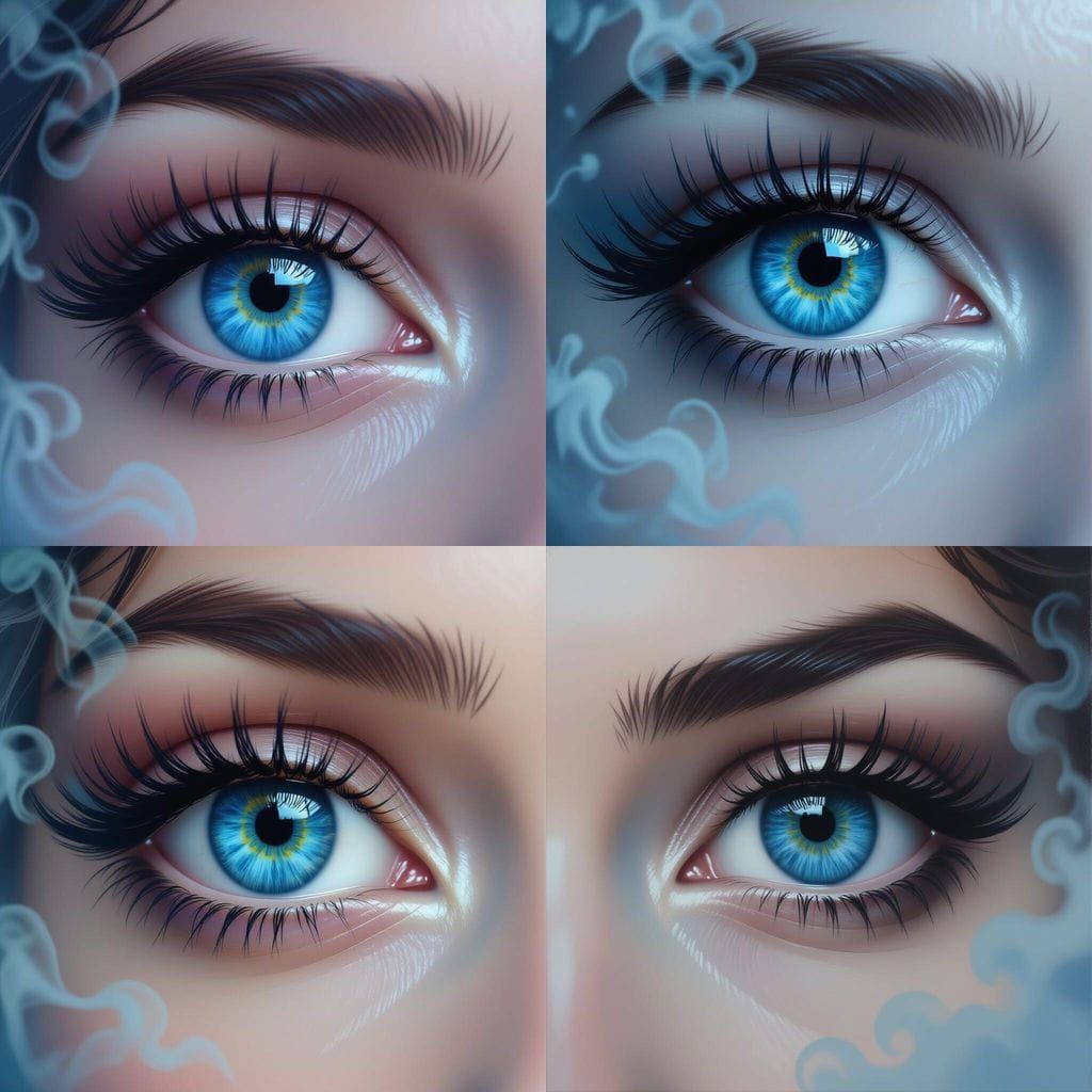 Surreal Realistic Eye Portrait in Oil Paint Style