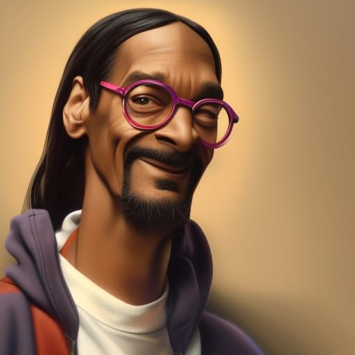 Snoop Dogg Portrait Wrapping a Present