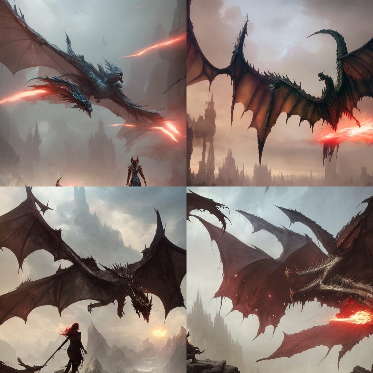 Dystopian Dragon in Dark Fantasy Concept Art