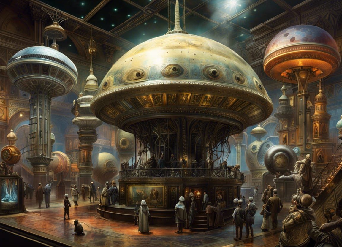 Whimsical Alien Exhibits at the Museum of Oddities