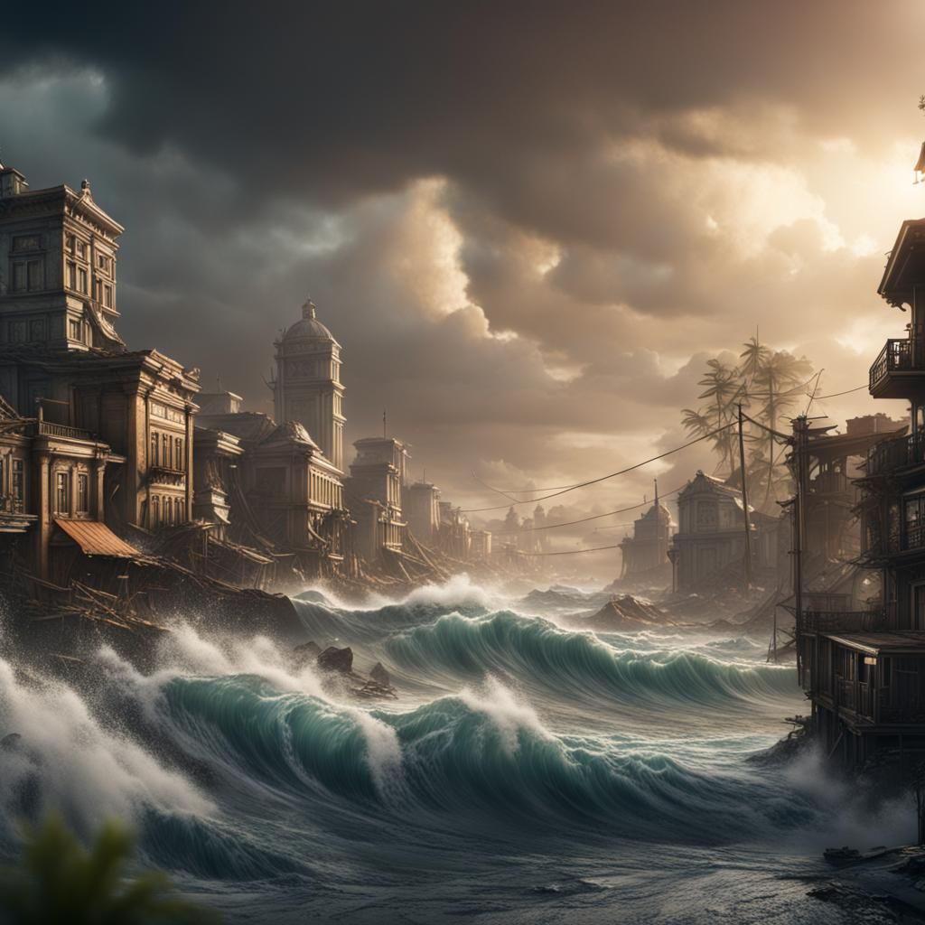 Tsunami Meets Hurricane: A City's Peril