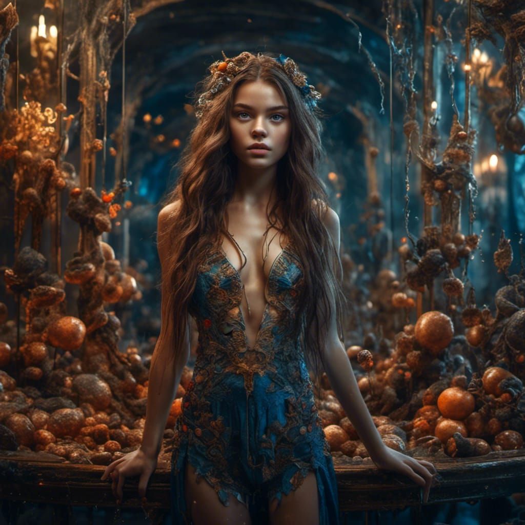 Hyperrealistic Brunette Instagram Model in Swimsuit