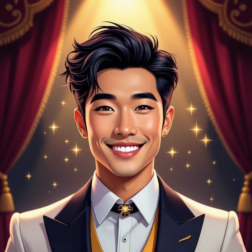 Eric Shen: Charismatic Performer Under Dramatic Stage Lights