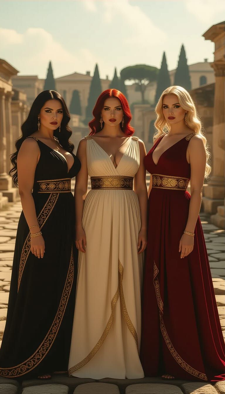 Curvy Women in Ancient Rome: A Cinematic Scene