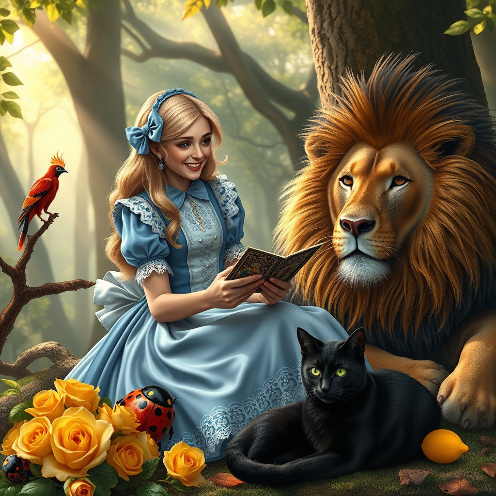 Alice in Wonderland Tarot Reading in Mystical Forest