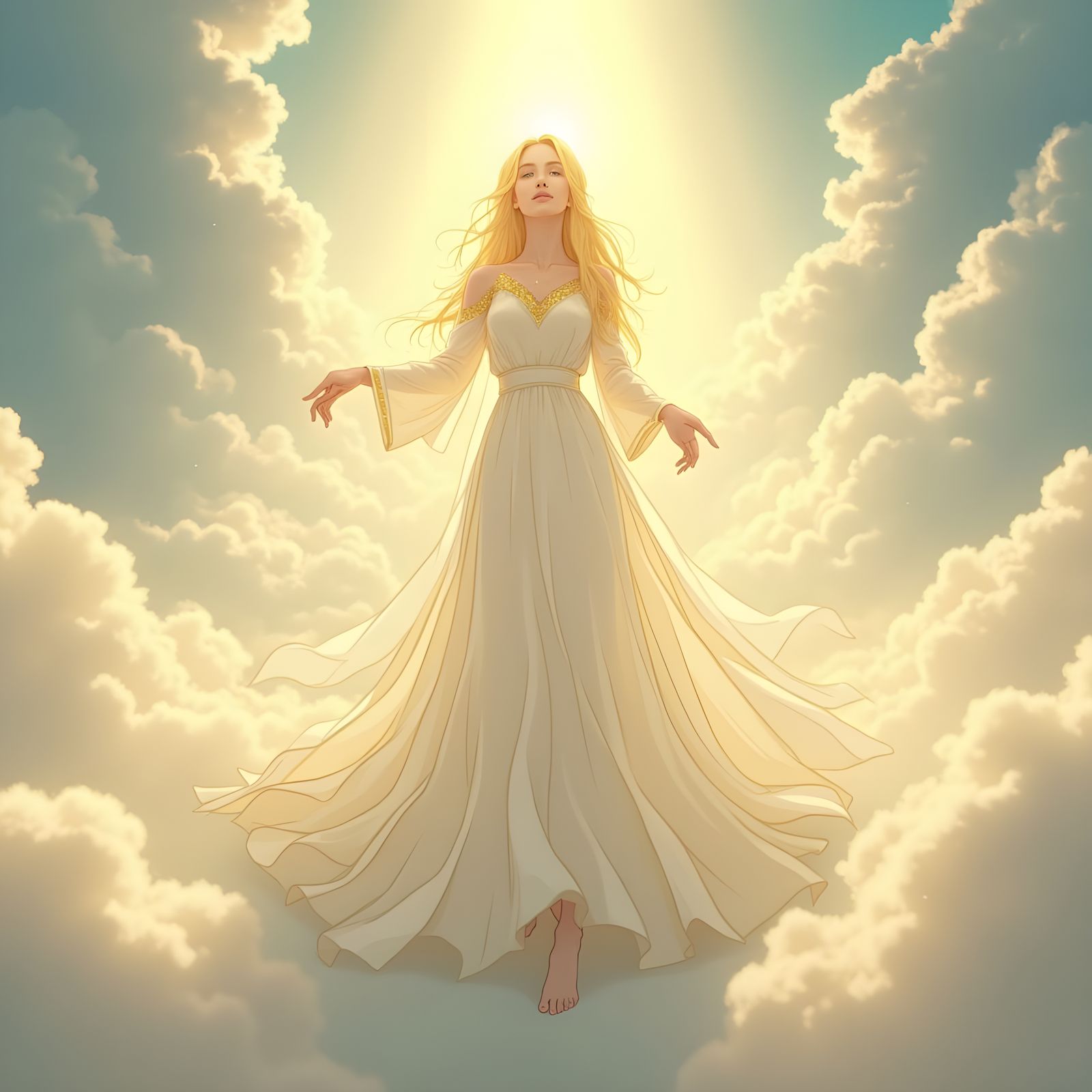 Heavenly Blonde Goddess in Divine Sunshine