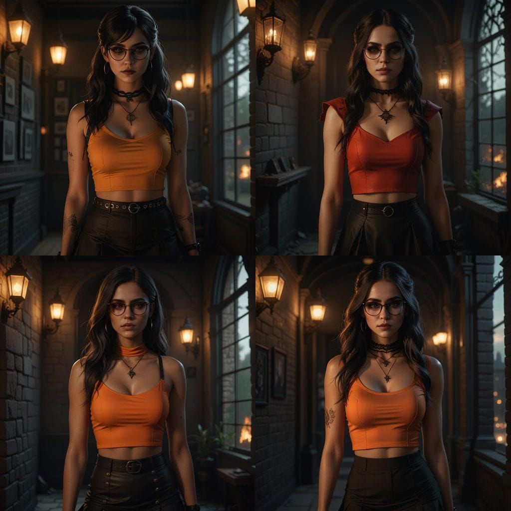 Ultra Realistic Velma with Goth Style and Dreamy Look