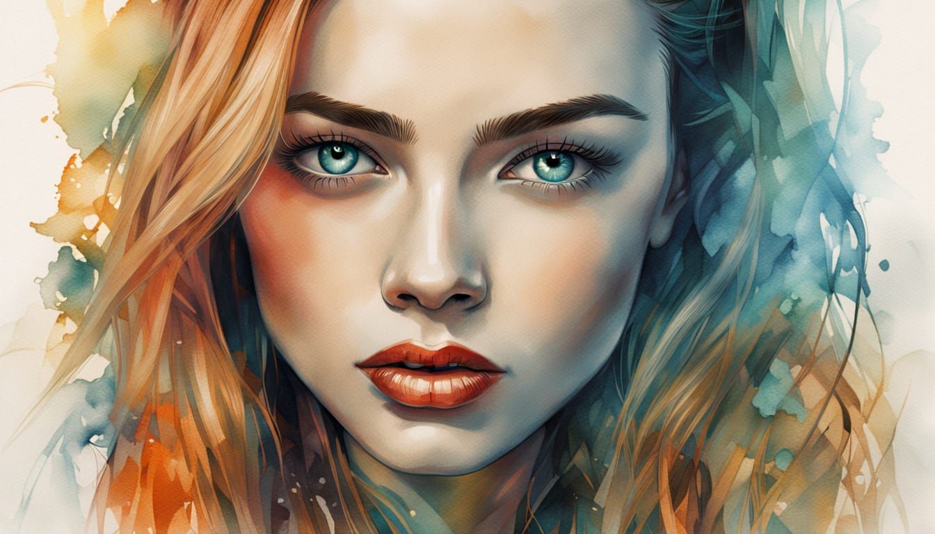 Surreal Double Exposure Portrait of Ava Max