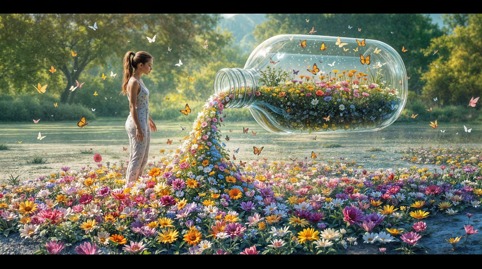 Ethereal Summer Landscape Unfolds in Magical Realism
