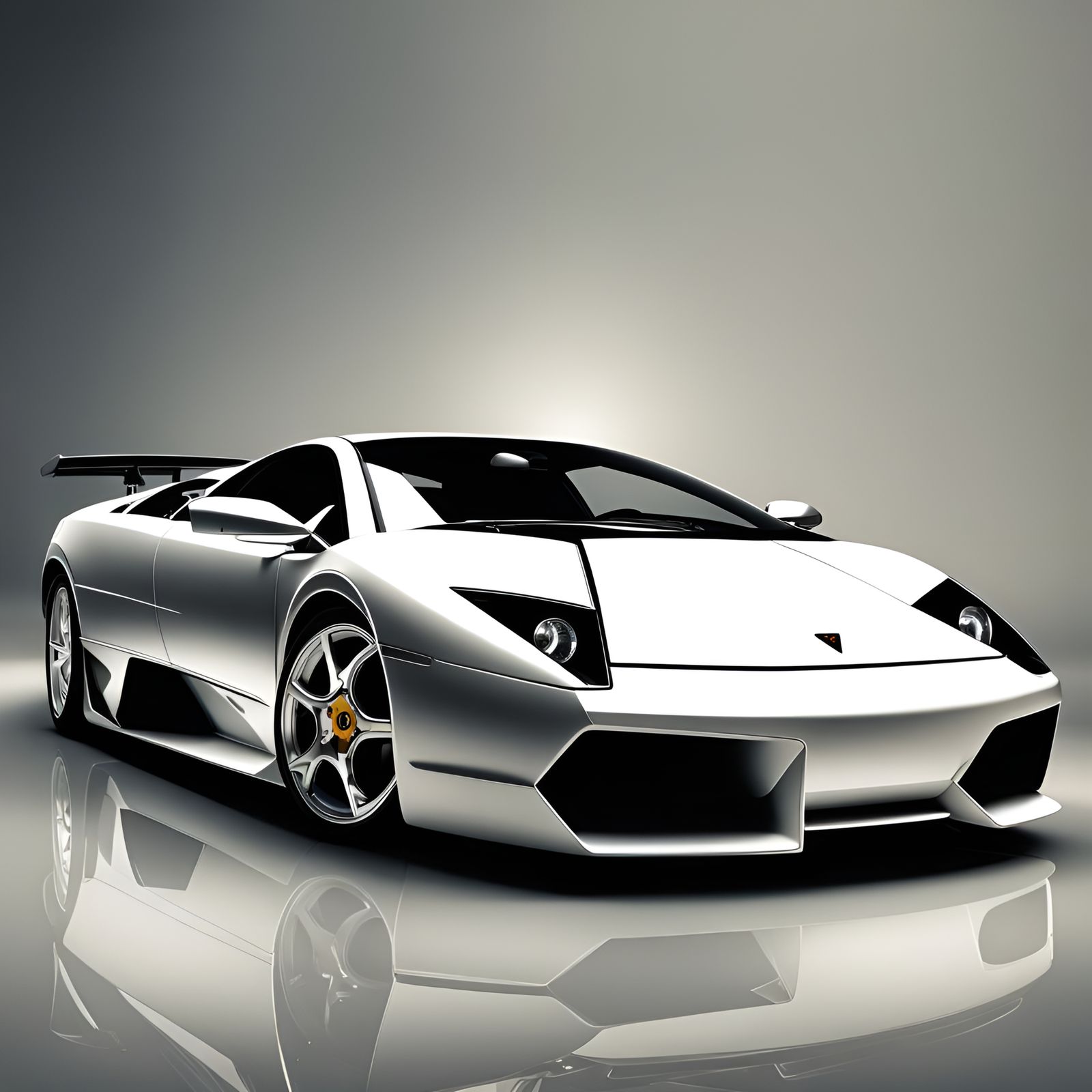 Hyperrealistic Lamborghini Murcielago on White Background