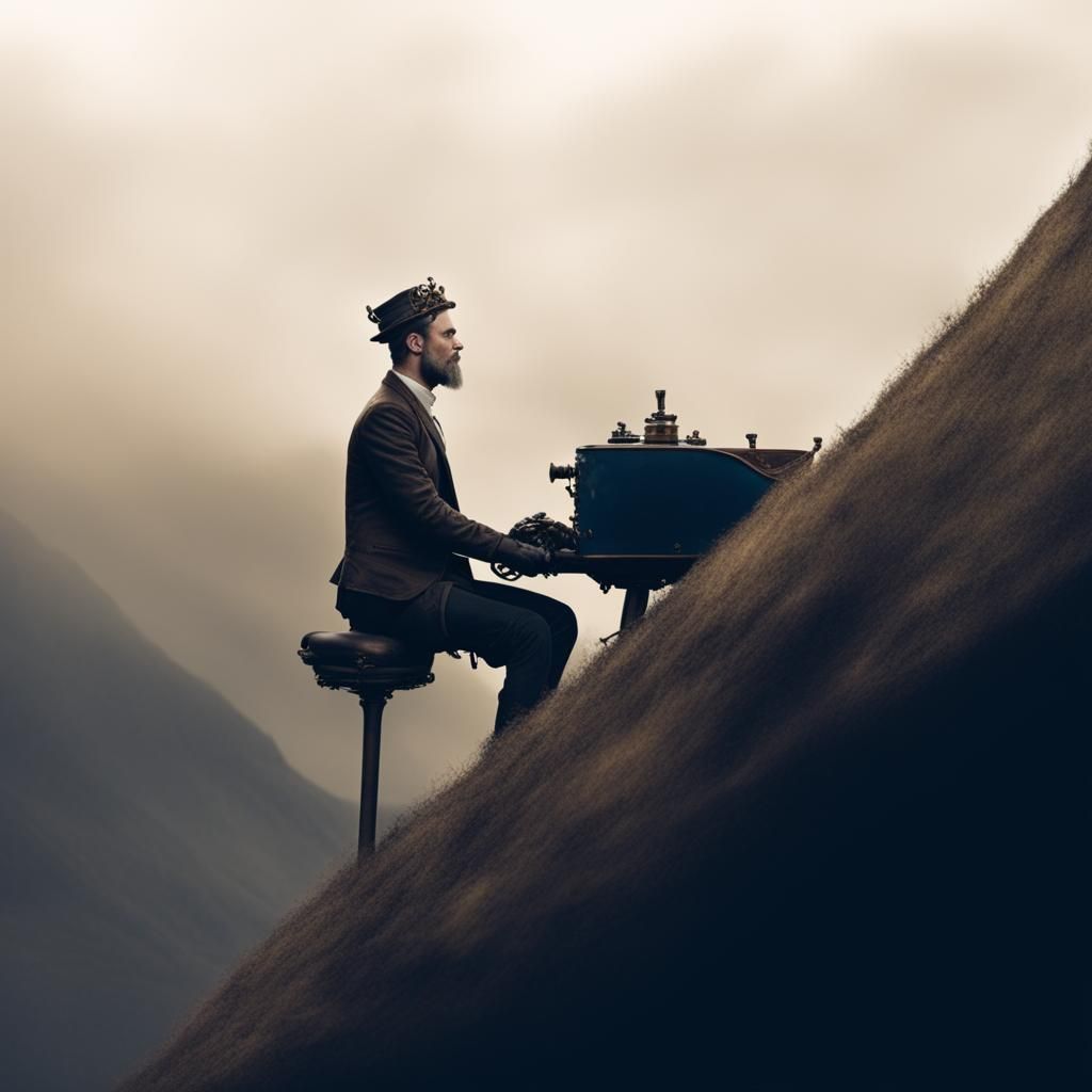 Steampunk Bicycle with Throne Seat Engine