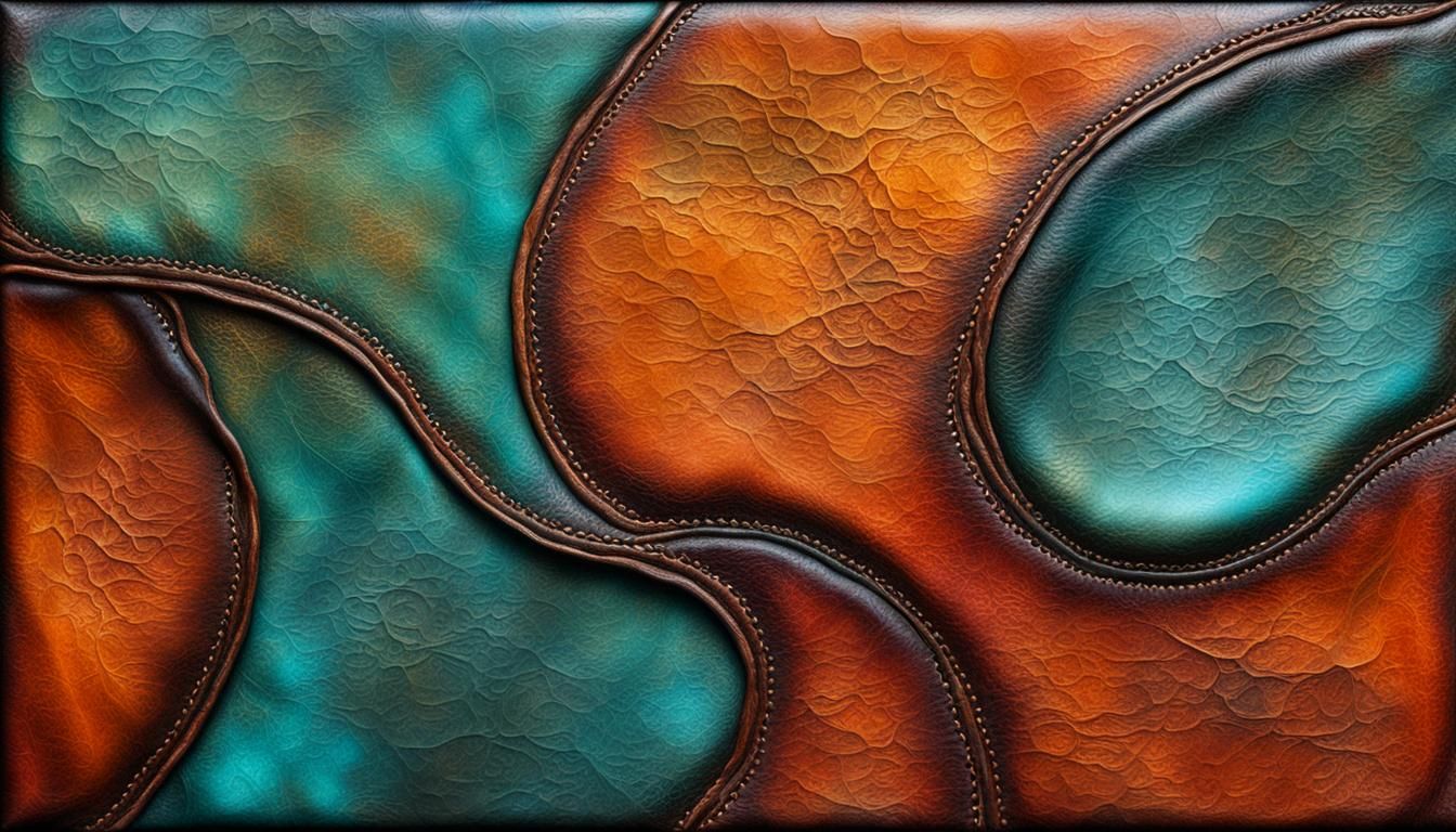 Hyperrealistic Fantasy: Patina of Leather in Abstract Art