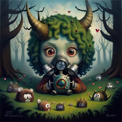 Surreal Forest Creatures in 3D with Whimsical Details