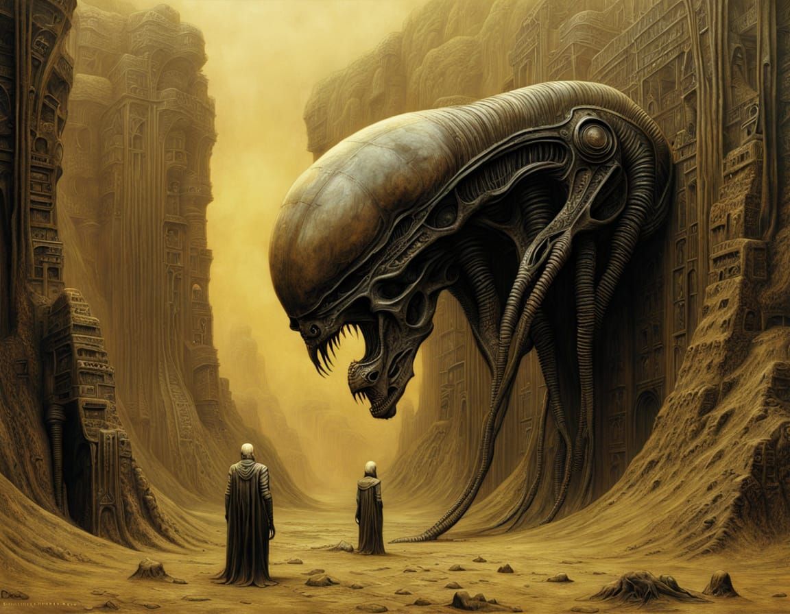 Nightmarish Xenomorph Guards Cursed Artifact