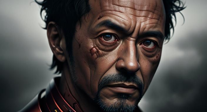 Iron Man Portrait in Street Photography Style