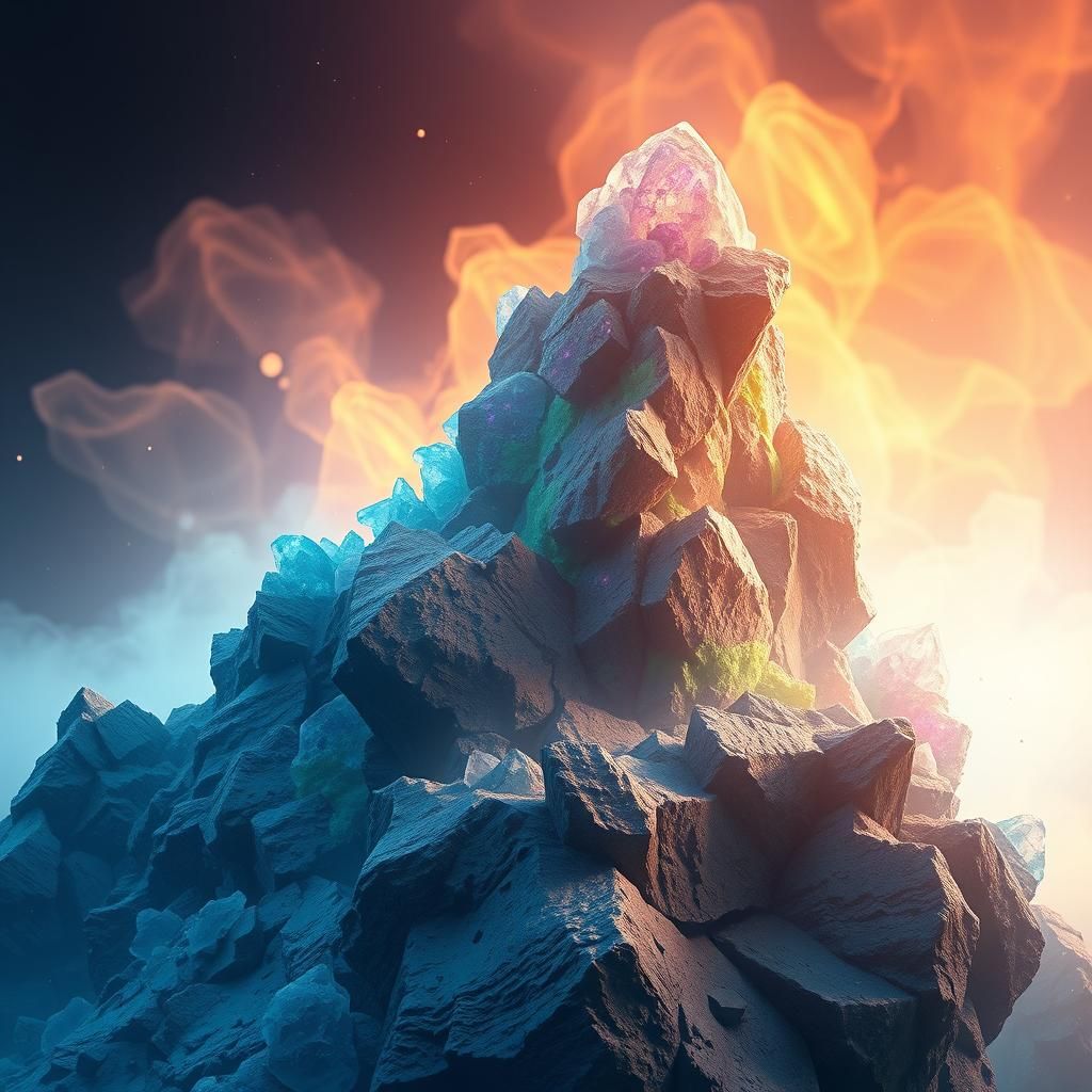 Fantastical Ziesite Minerals in Detailed Matte Painting
