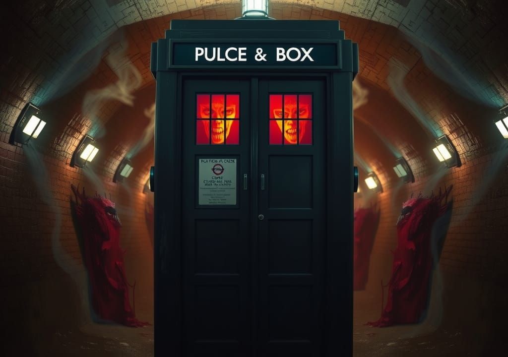 Demonic TARDIS in Abandoned Underground Tunnel