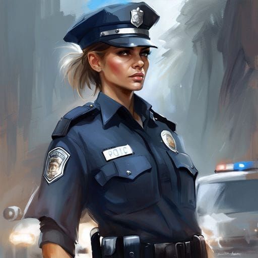 Modern Policewoman in Royo Style