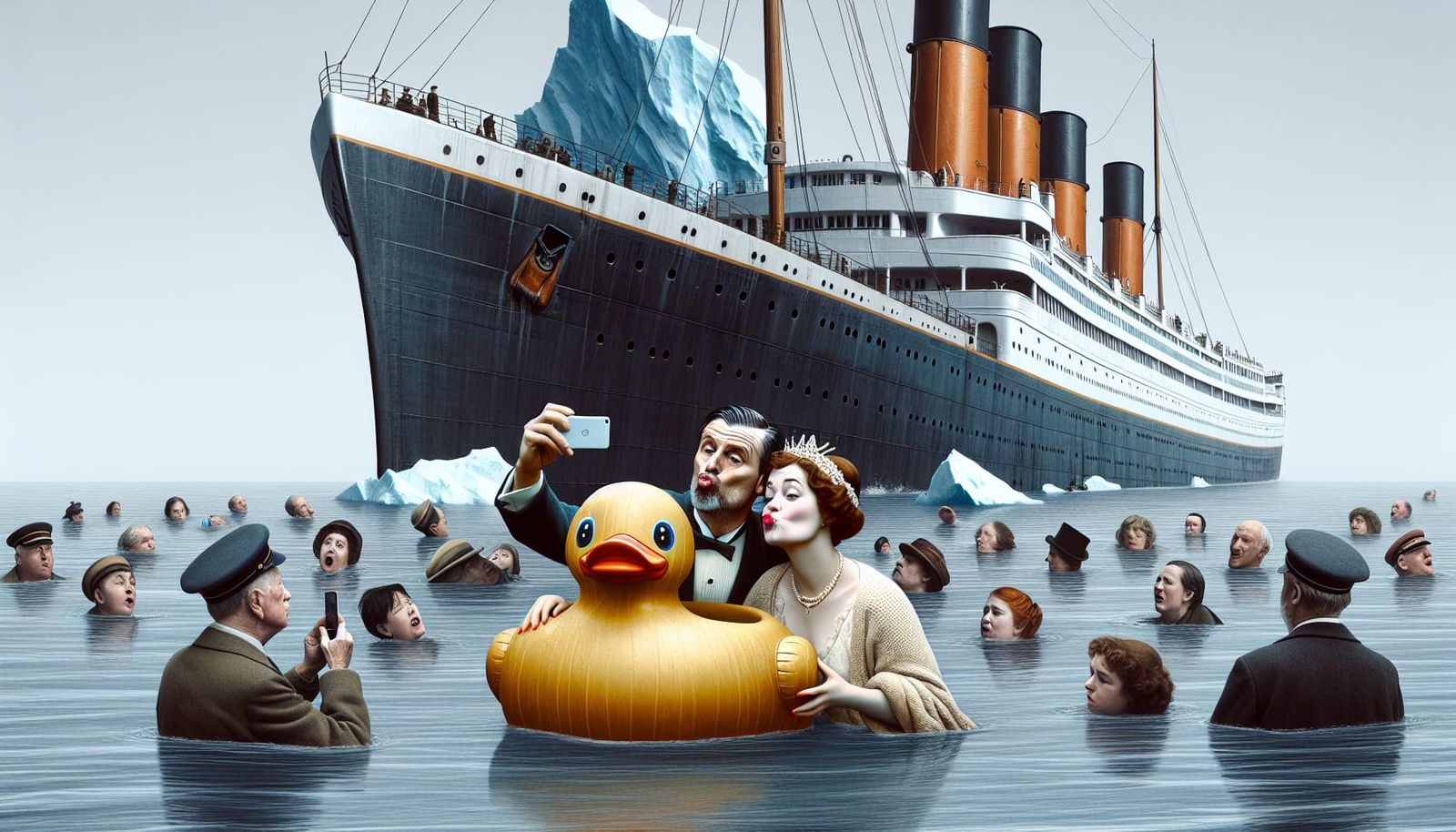 Selfie on the Titanic with Rubber Duck