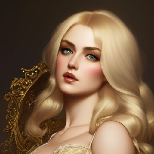 Victorian Corset Portrait in Hyperdetailed Art Style