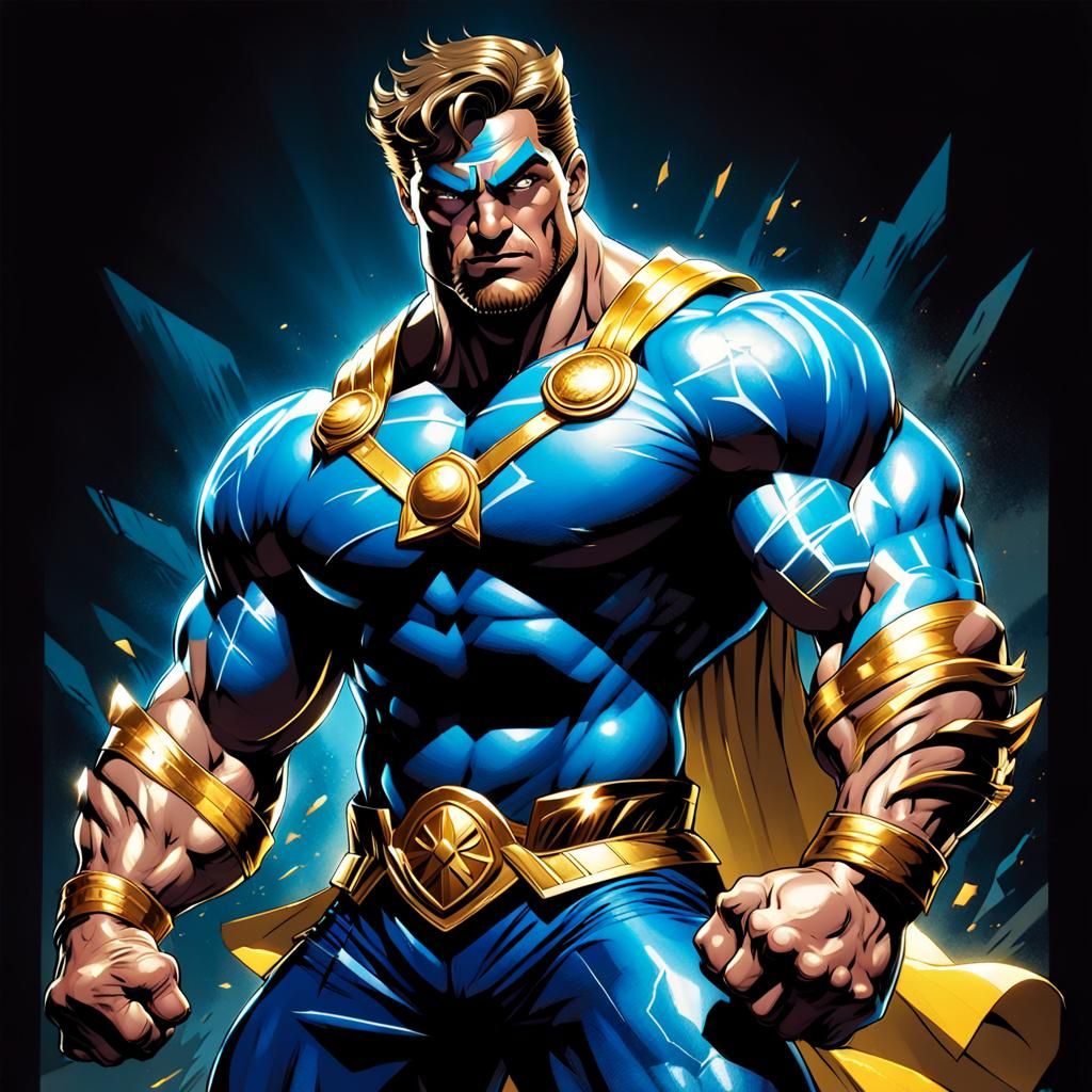 Hercules in Bold Comic Book Art Style