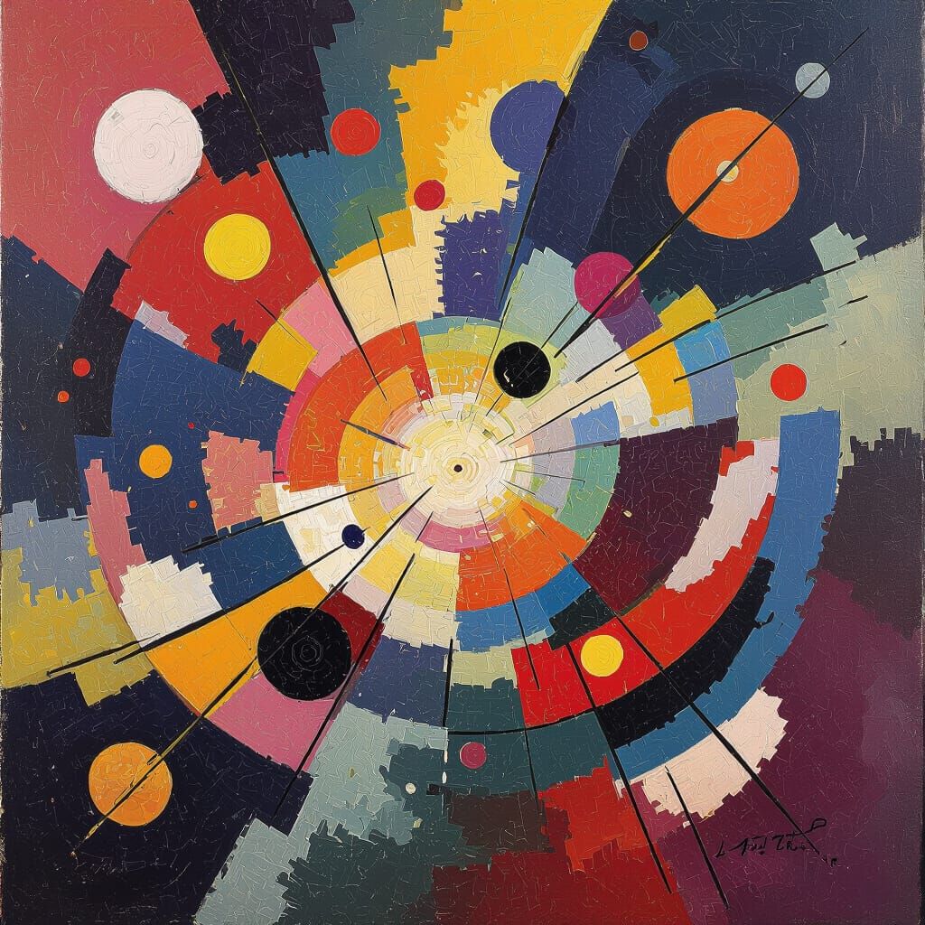 Vibrant Abstract Explosion of Color and Shape