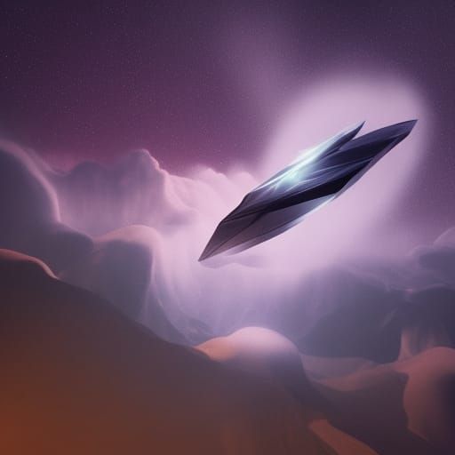 Ethereal Black Crystal Landscape in Digital Art Style