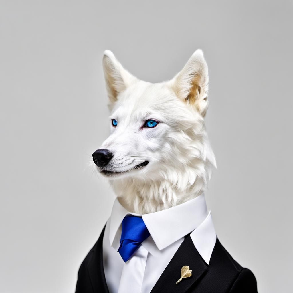 Arctic Wolf and Tiger Cub in Animated 3D Art