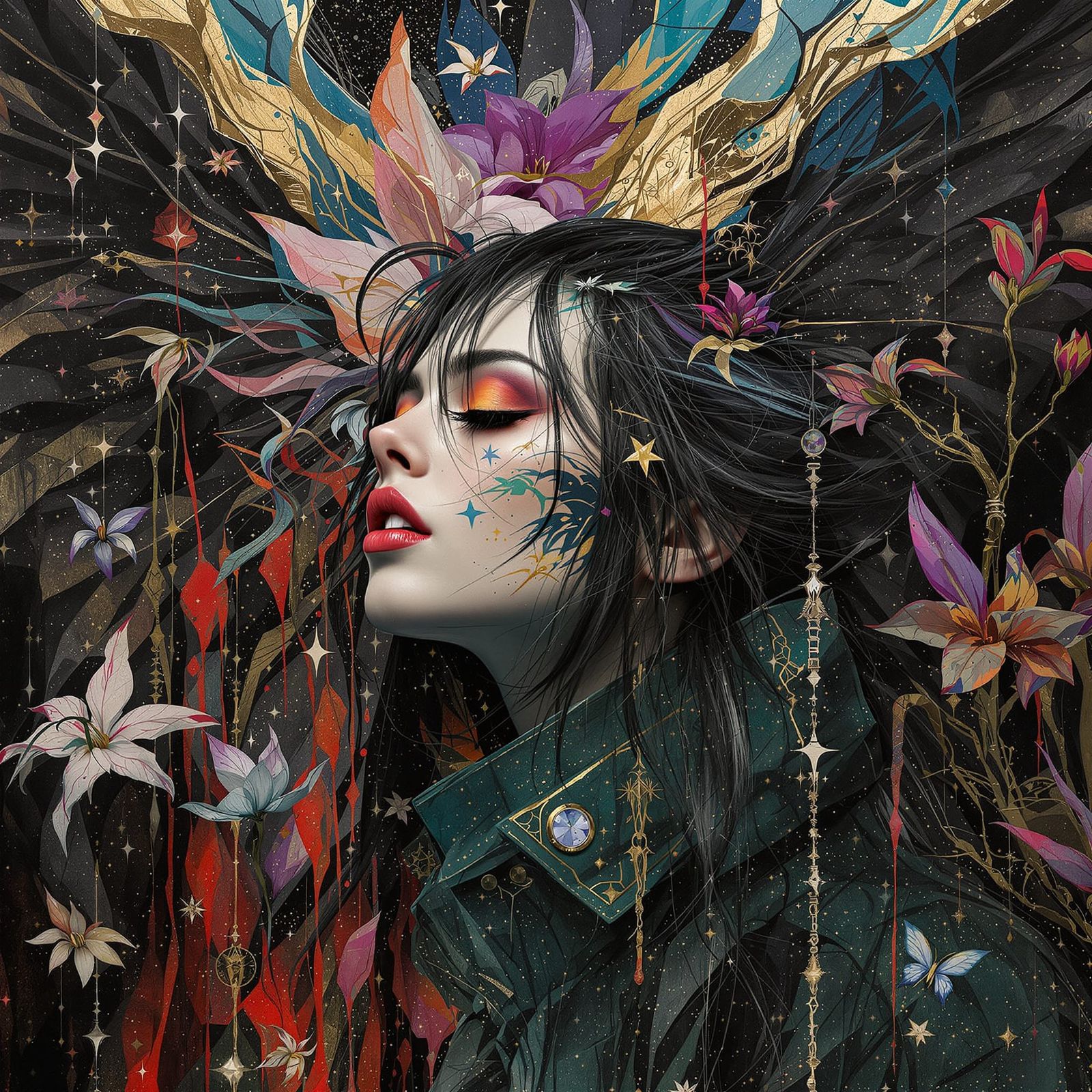 Style of Karol Bak; emo god