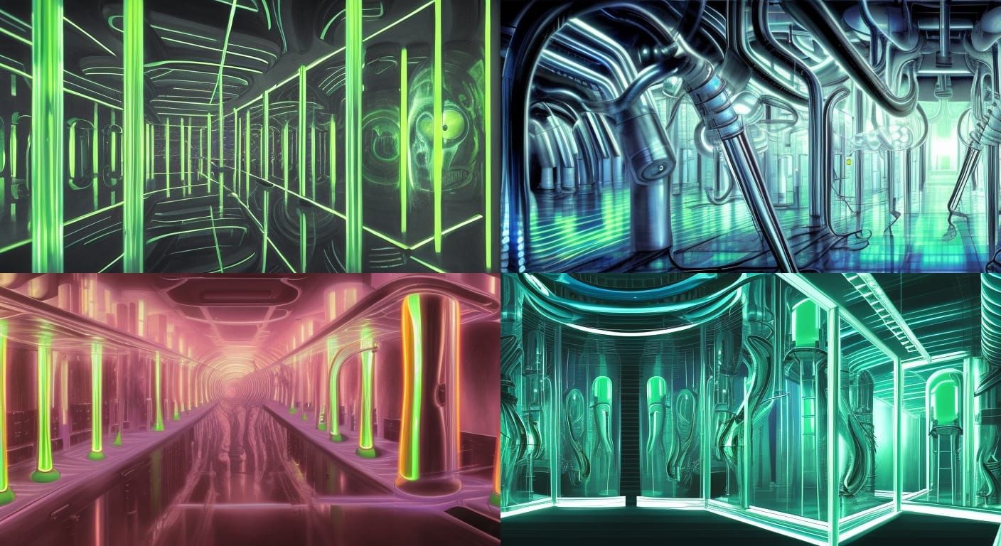 Futuristic Cloning Facility in Giger Style