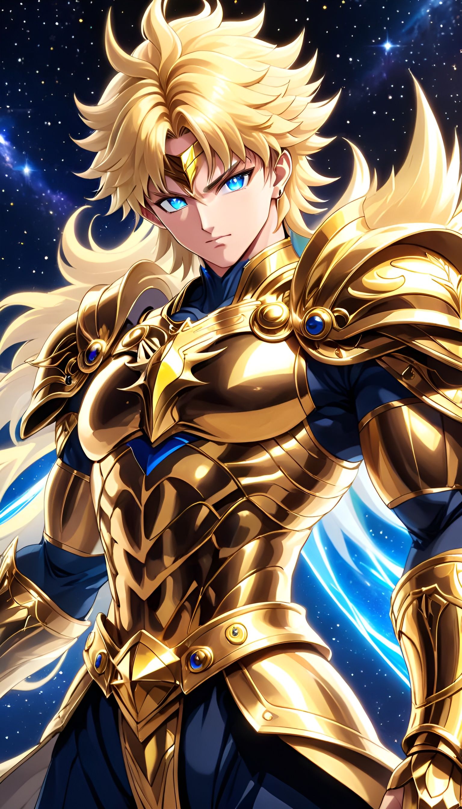 Libra Saint: Handsome Warrior in Gold Armor