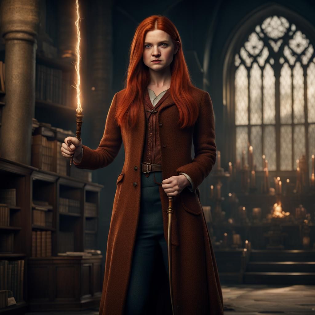 Ginny Weasley, Hyper Realistic Photo in Fantasy Style