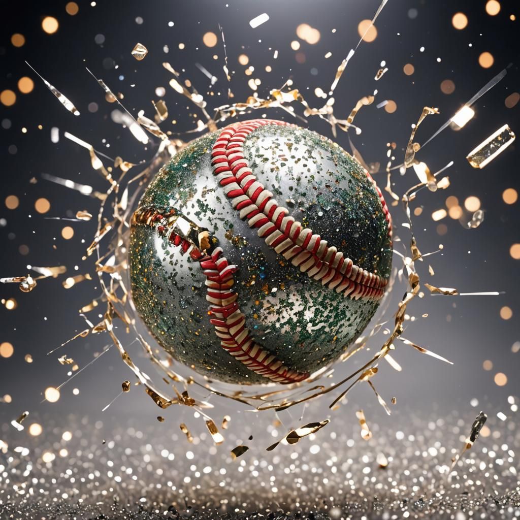 Glittering Baseball Mid-Air: High-Speed Sports Photography