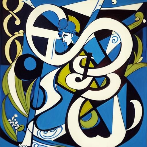 Greek Alphabet in Aubrey Beardsley Style