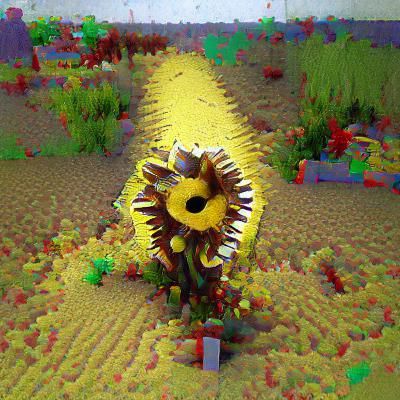 Bright Sunflower Stands Out in Dead Field